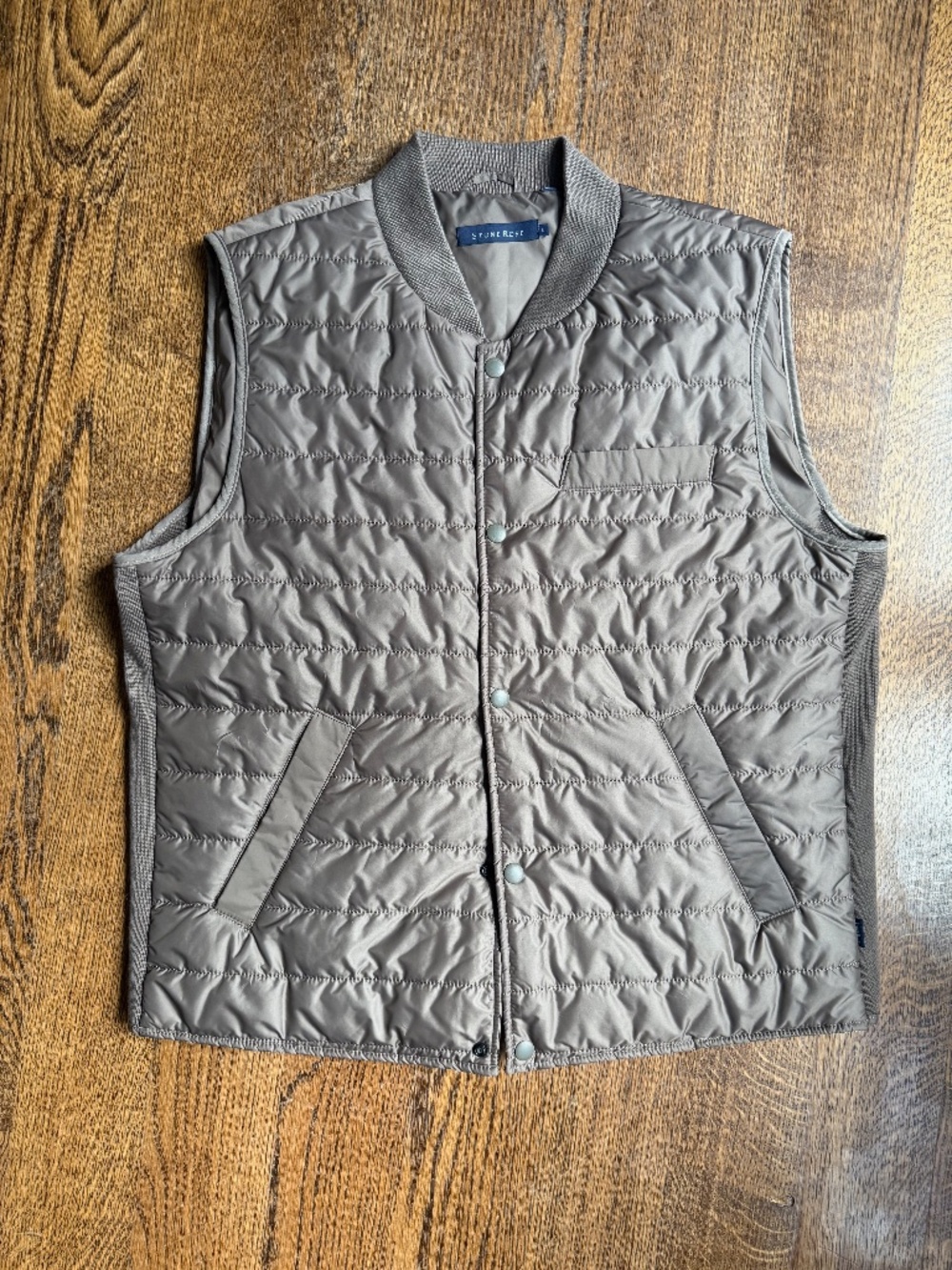 Stone Rose Quilted Puffer vest